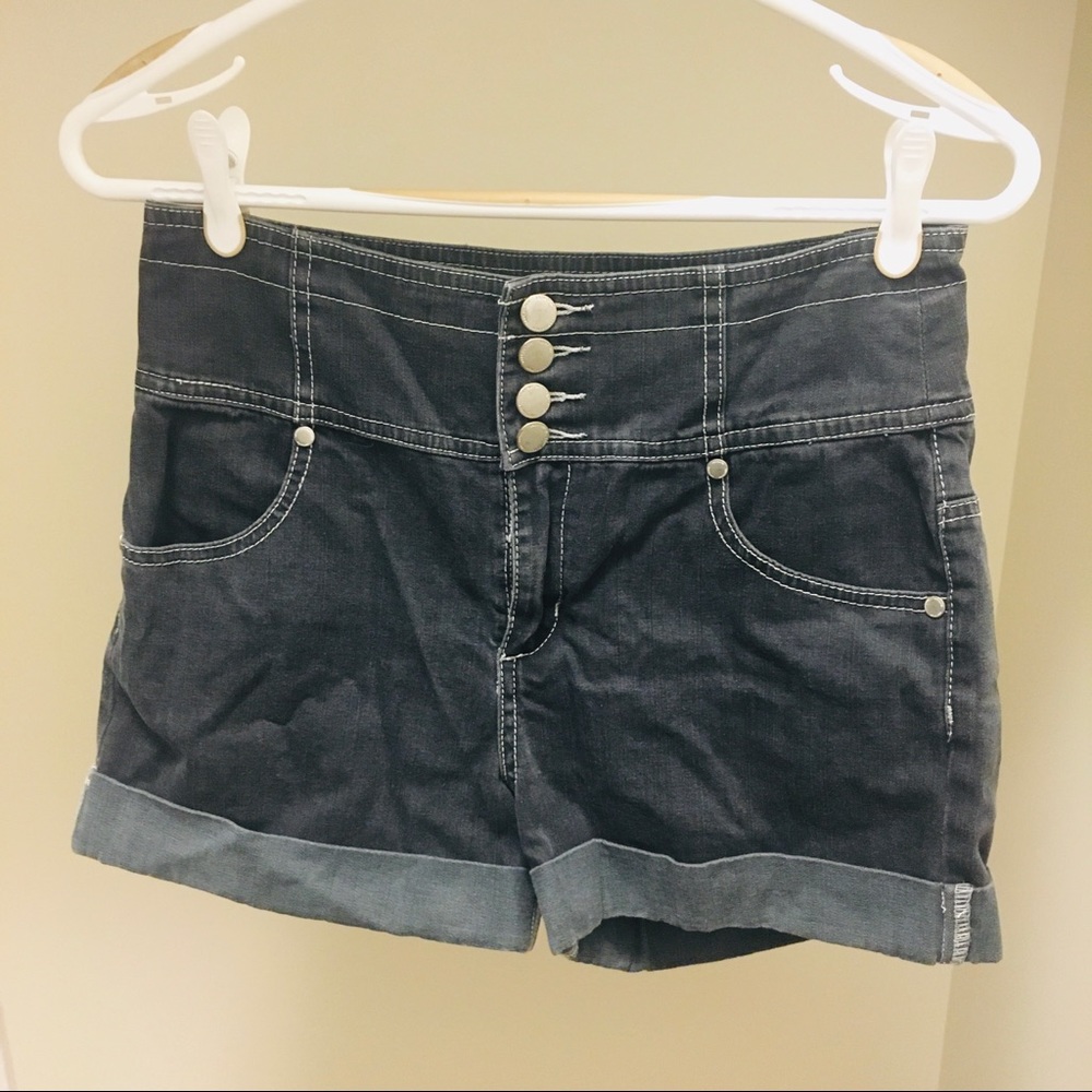 High-rise Jean shorts
